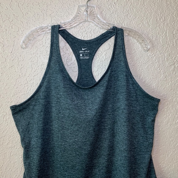 Nike Dri-Fit Gray Black Yoga Workout Running Training Racerback Top Wome… - Picture 4 of 11